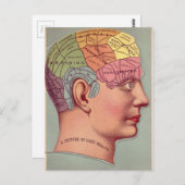 Phrenologie-Karte für gute Gesundheit Postkarte (Vorne/Hinten)