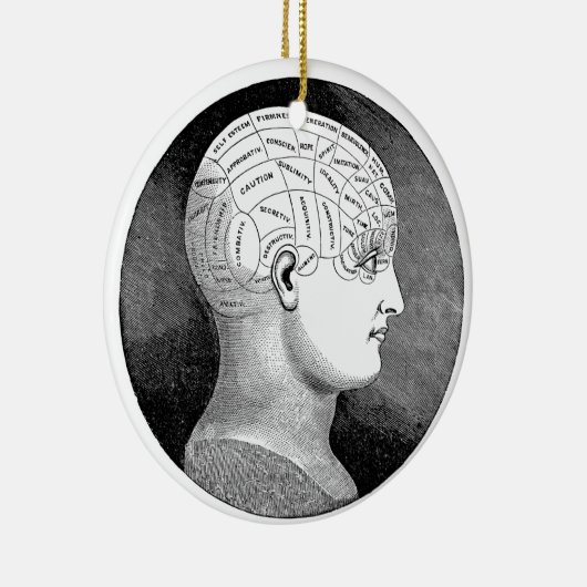 Phrenologie Keramik Ornament (Rechts)