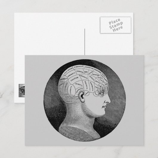 Phrenologie Postkarte (Vorne/Hinten)