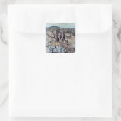 Phrenologie Quadratischer Aufkleber (Tasche)