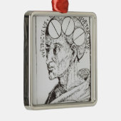 Phrenologie Silbernes Ornament (Rechts)