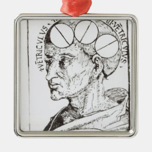 Phrenologie Silbernes Ornament