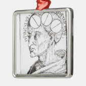 Phrenologie Silbernes Ornament (Links)