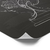 Phrenologische Büste 1856 Patentenkabine Poster (Ecke)