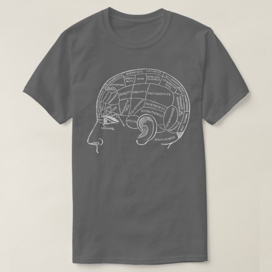 Phrenology Chart Head Psychology Psychiatrie Scien T-Shirt (Design vorne)