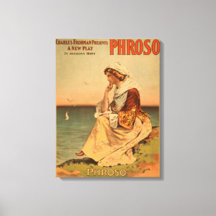Phroso Woman am Strand Theatrales Poster Leinwanddruck