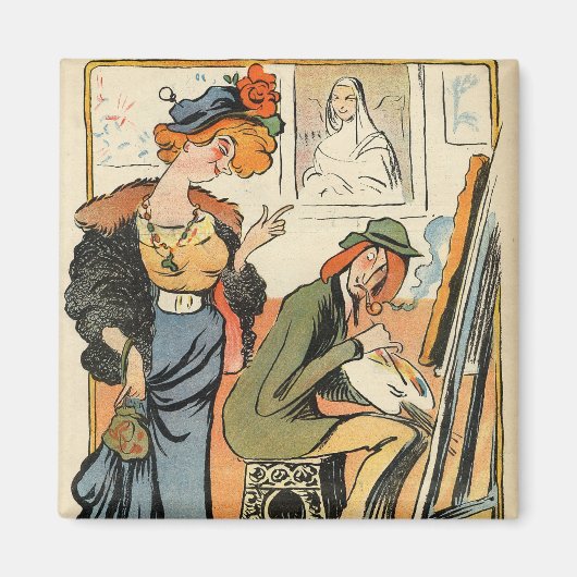 Phryne: Karikatur eines Künstlermodells Magnet (Vorne)