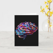 Phsychedelic Art Gefärbte Krawatte Human Brain Coo Karte (Gelbe Blume)