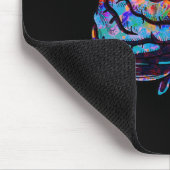 Phsychedelic Art Gefärbte Krawatte Human Brain Coo Mousepad (Ecke)