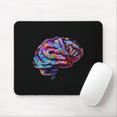 Phsychedelic Art Gefärbte Krawatte Human Brain Coo Mousepad (Mit Mouse)