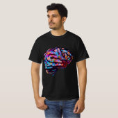 Phsychedelic Art Tie Dye Human Brain Cool Neurolog T-Shirt (Vorne ganz)