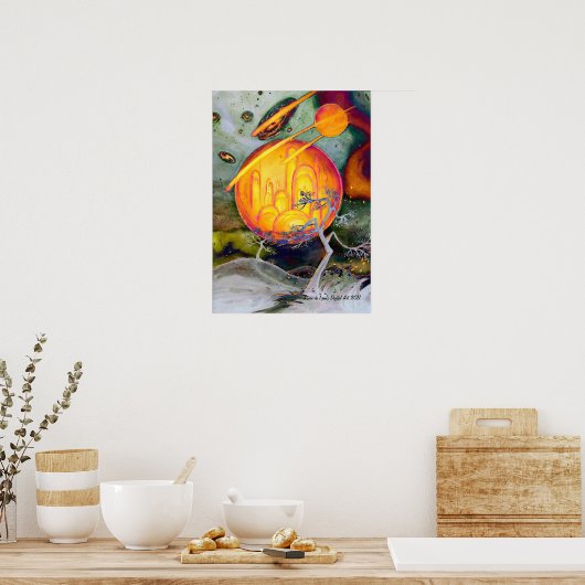 Phsychedelic City Poster (Küche)