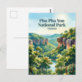Phu-Pha-Yon-Nationalpark Thailand Postkarte (Vorne/Hinten)