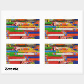 Phuang Maalai - Thai Floral Garland Rechteckiger Aufkleber (Blatt)