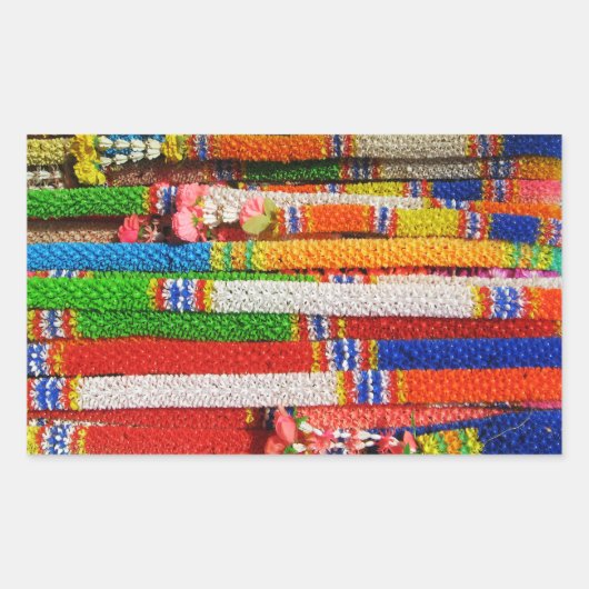 Phuang Maalai - Thai Floral Garland Rechteckiger Aufkleber (Vorderseite)