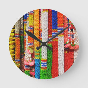 Phuang Maalai - Thai Floral Garland Runde Wanduhr