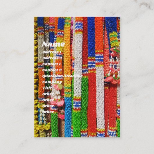 Phuang Maalai - Thai Floral Garland Visitenkarte (Vorderseite)