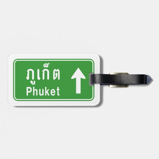 Phuket Ahead ⚠ Thai Highway Traffic ⚠ Gepäckanhänger (Rückseite horizontal)