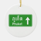Phuket Ahead ⚠ Thai Highway Traffic ⚠ Keramikornament (Vorne)