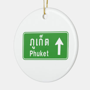 Phuket Ahead ⚠ Thai Highway Traffic ⚠ Keramikornament