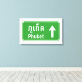 Phuket Ahead ⚠ Thai Highway Traffic ⚠ Leinwanddruck (Insitu (Holzboden))