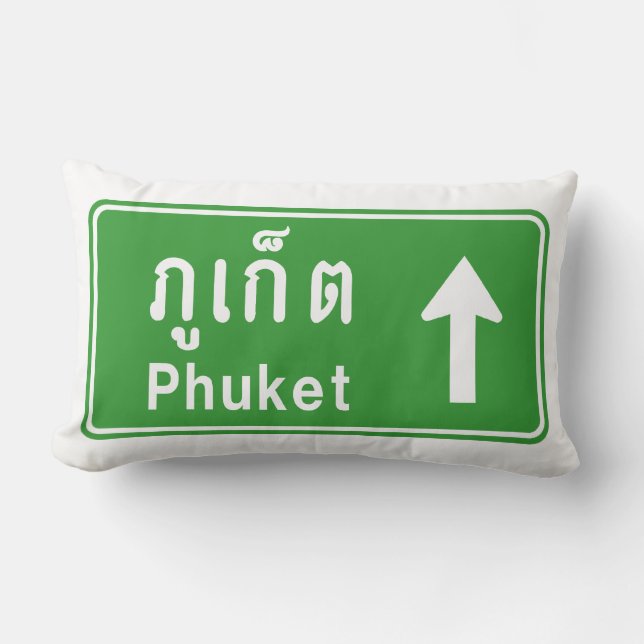 Phuket Ahead ⚠ Thai Highway Traffic ⚠ Lendenkissen (Vorderseite)