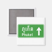 Phuket Ahead ⚠ Thai Highway Traffic ⚠ Magnet (Vorderseite/Rückseite)