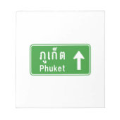 Phuket Ahead ⚠ Thai Highway Traffic ⚠ Notizblock (Vorderseite)