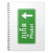 Phuket Ahead ⚠ Thai Highway Traffic ⚠ Notizblock (Vorderseite)