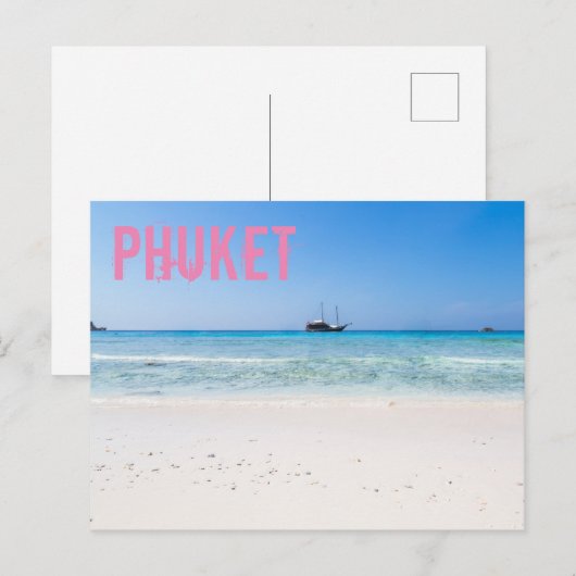 Phuket Beach Thailand Souvenir Feiertagspostkarte (Vorne/Hinten)