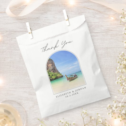 Phuket Gastgeschenk Hochzeit Thailand Vielen Dank Geschenktütchen (Ausgeschnitten)