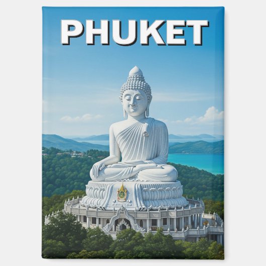 Phuket Großer Buddha Thailand Magnet (Vorderseite)