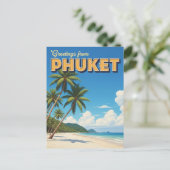 Phuket Patong Beach Thailand Travel Postkarte (Stehend Vorderseite)