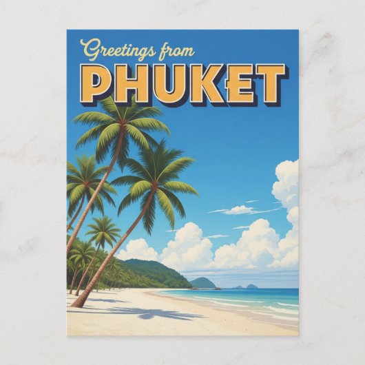 Phuket Patong Beach Thailand Travel Postkarte (Vorderseite)
