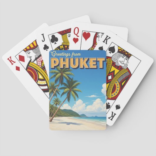 Phuket Patong Strand Thailand Reise Spielkarten (Rückseite)