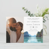 Phuket Thailand Aquarell-Foto-Hochzeit Save The Date (Stehend Vorderseite)