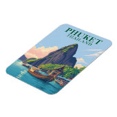 Phuket Thailand Beach Boat Travel Souvenir Magnet (Linke Seite)