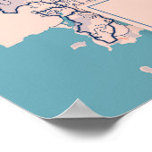 Phuket - Thailand Breezy City Map Poster (Ecke)