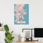 Phuket - Thailand Breezy City Map Poster (Heimbüro)
