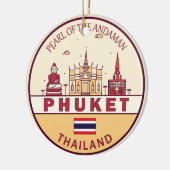 Phuket Thailand City Skyline Emblem Keramik Ornament (Links)