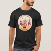 Phuket Thailand City Skyline Emblem T-Shirt (Vorderseite)