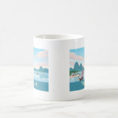 Phuket Thailand Pastel Travel Kaffeetasse (Mittel)