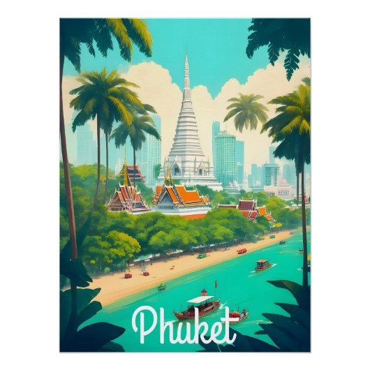 Phuket Thailand Reiseplakat Poster (Vorderseite)