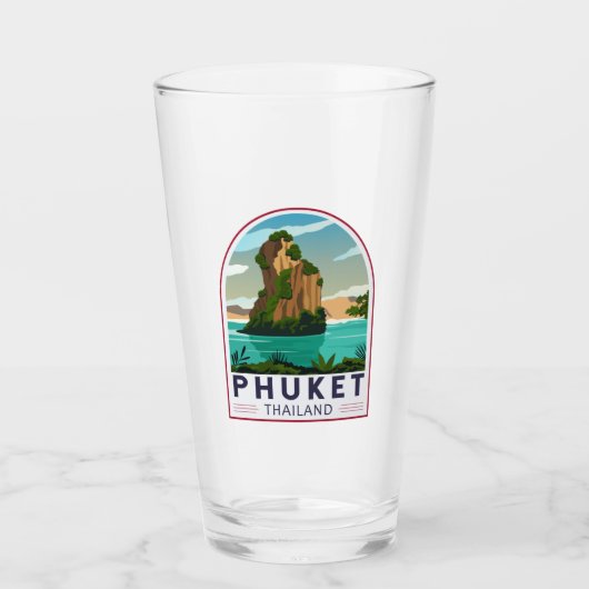 Phuket Thailand Retro Glas (Vorderseite)