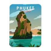 Phuket Thailand Retro Magnet (Vertikal)