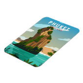 Phuket Thailand Retro Magnet (Linke Seite)