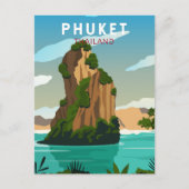 Phuket Thailand Retro Postkarte (Vorderseite)