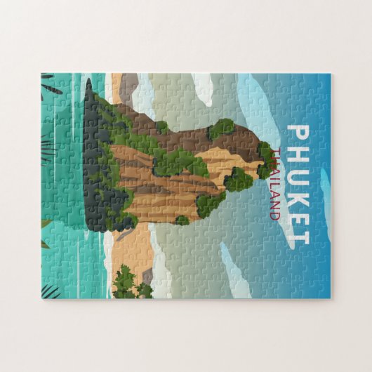 Phuket Thailand Retro Puzzle (Horizontal)