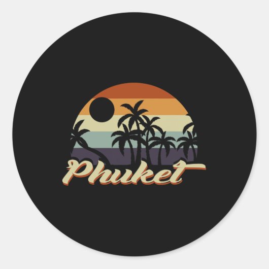 Phuket Thailand Runder Aufkleber (Vorderseite)