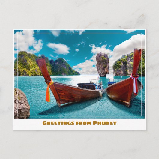 Phuket Thailand Seascape Modern Postkarte (Vorderseite)